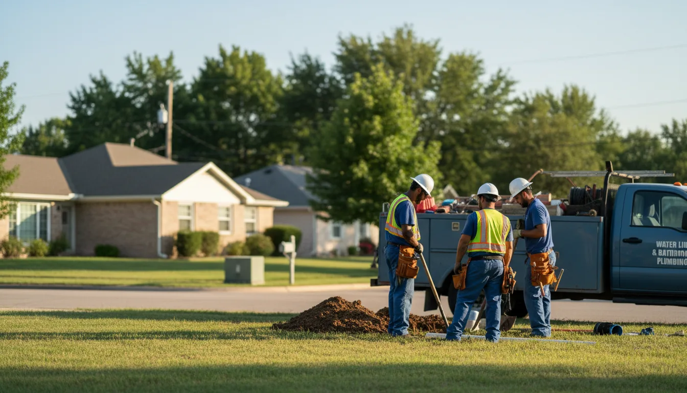Residential water line and bathroom plumbing service in Dunlevy, PA